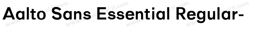 Aalto Sans Essential Regular字体转换